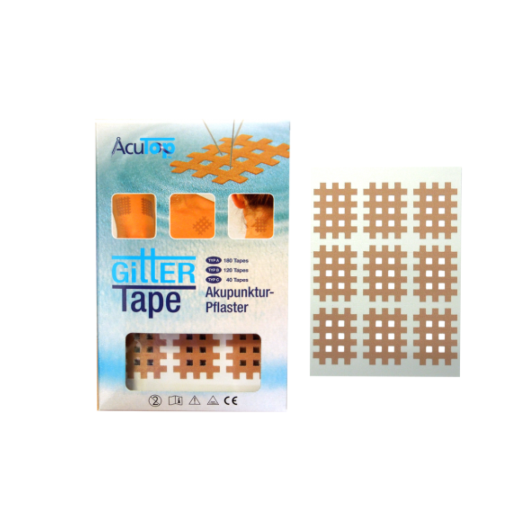 180 AcuTop Gittertapes Typ A in Beige - ideal für kleine oder empfindliche Körperbereiche
