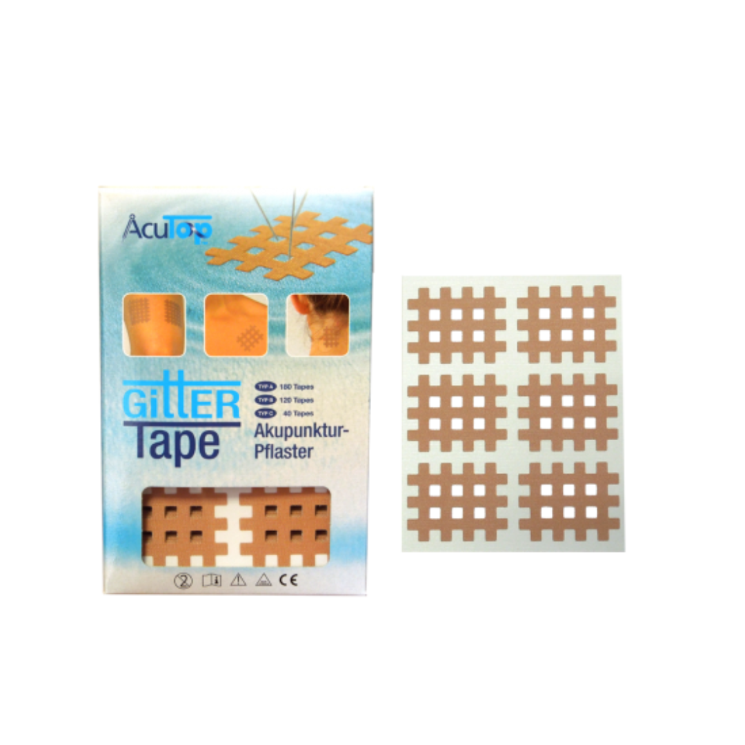 Acutop Gittertape Typ B in Beige - 120 Stück für vielseitige Anwendungen im Alltag und Sport