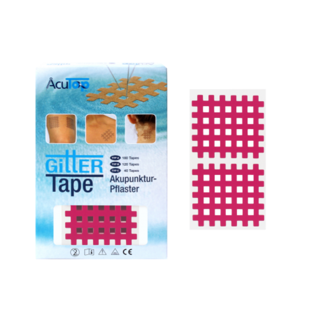 AcuTop Gittertape Typ C in Pink - 40 Crosstapes für Triggerpunkte und Meridiane