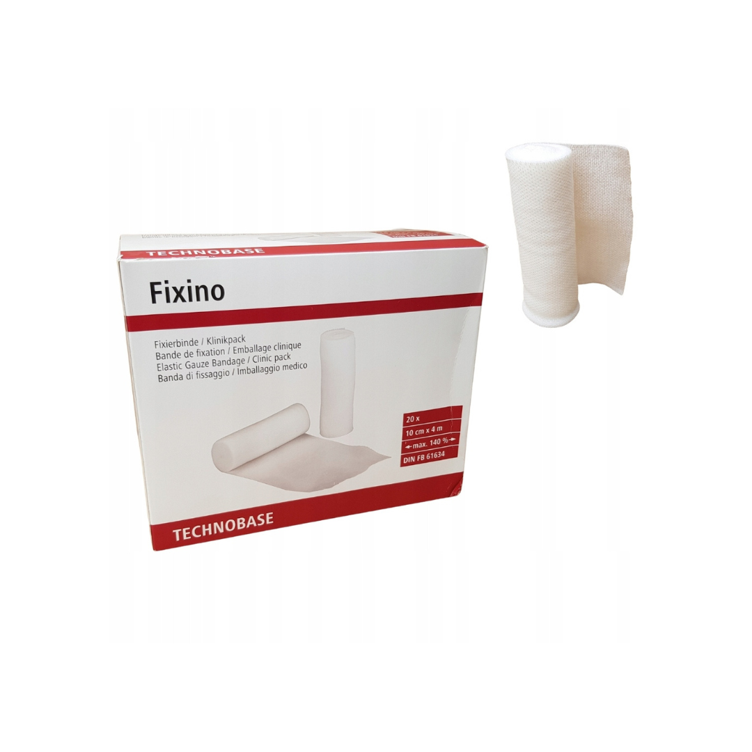 Fixino Mullbinde von Kerbl – elastische, atmungsaktive Fixierbinde mit 10cm Breite, 4m Länge und Dehnung bis 140%