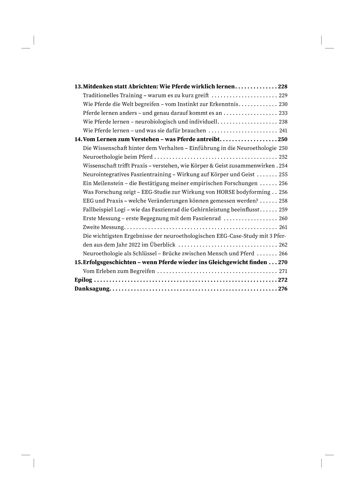 Leseprobe der dritten Seite vom Inhaltsverzeichnis von Franz Grünbeck seinem Buch- Lernen dürfen statt funktionieren müssen 