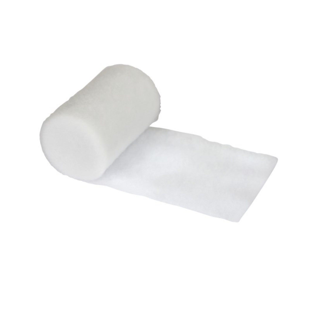 Rollwatte Rollino von Kerbl – weiche, formstabile Polsterwatte aus hautfreundlichem Polyester für Klauen- und Hufverbände in der Tiermedizin.