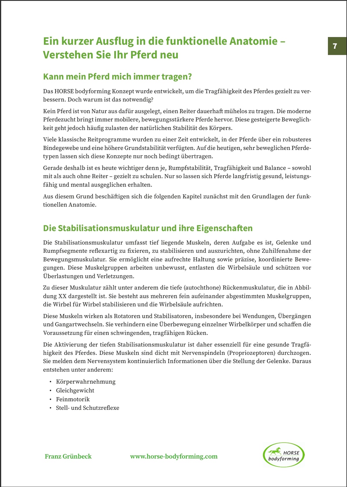 Leitfaden für Faszientraining nach Grünbeck – Band 1