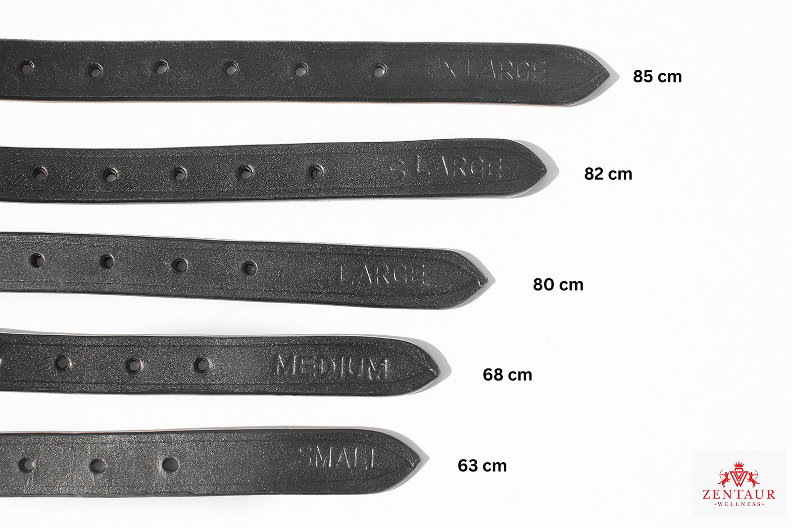 Detailfoto Mobility Bridle Genickriemen Größen mit Maßtabelle S = 63 cm, M = 68 cm, L = 80 cm , SL = 82 cm und XL = 85 cm