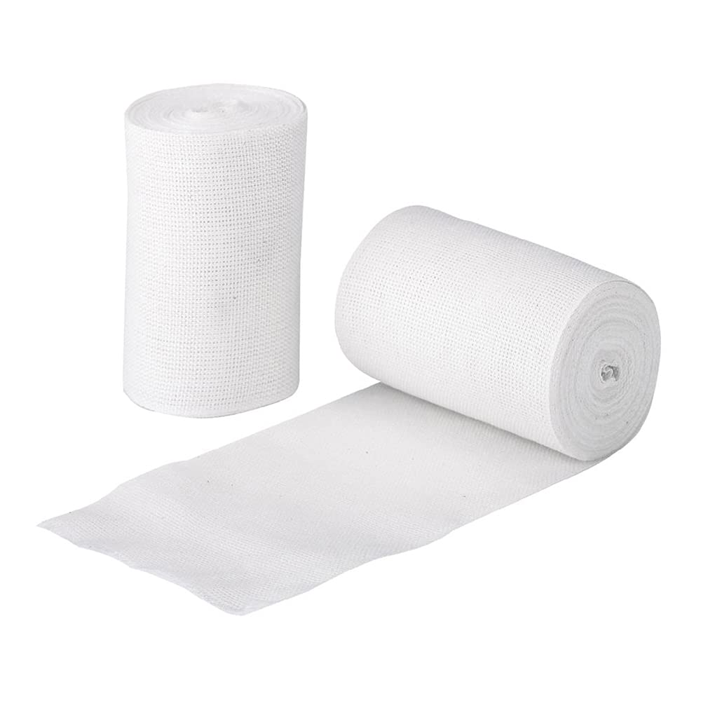 Kurzzugbinde Stretchino zur Kompression und Verbandfixierung ist 5m lang und 8cm breit, elastisch, atmungsaktiv und wiederverwendbar.