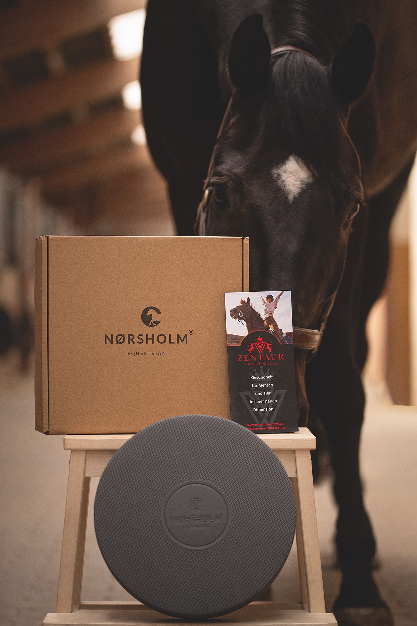 NØRSHOLM Balance Pads mit Logo – Qualität für physiotherapeutisches Pferdetraining