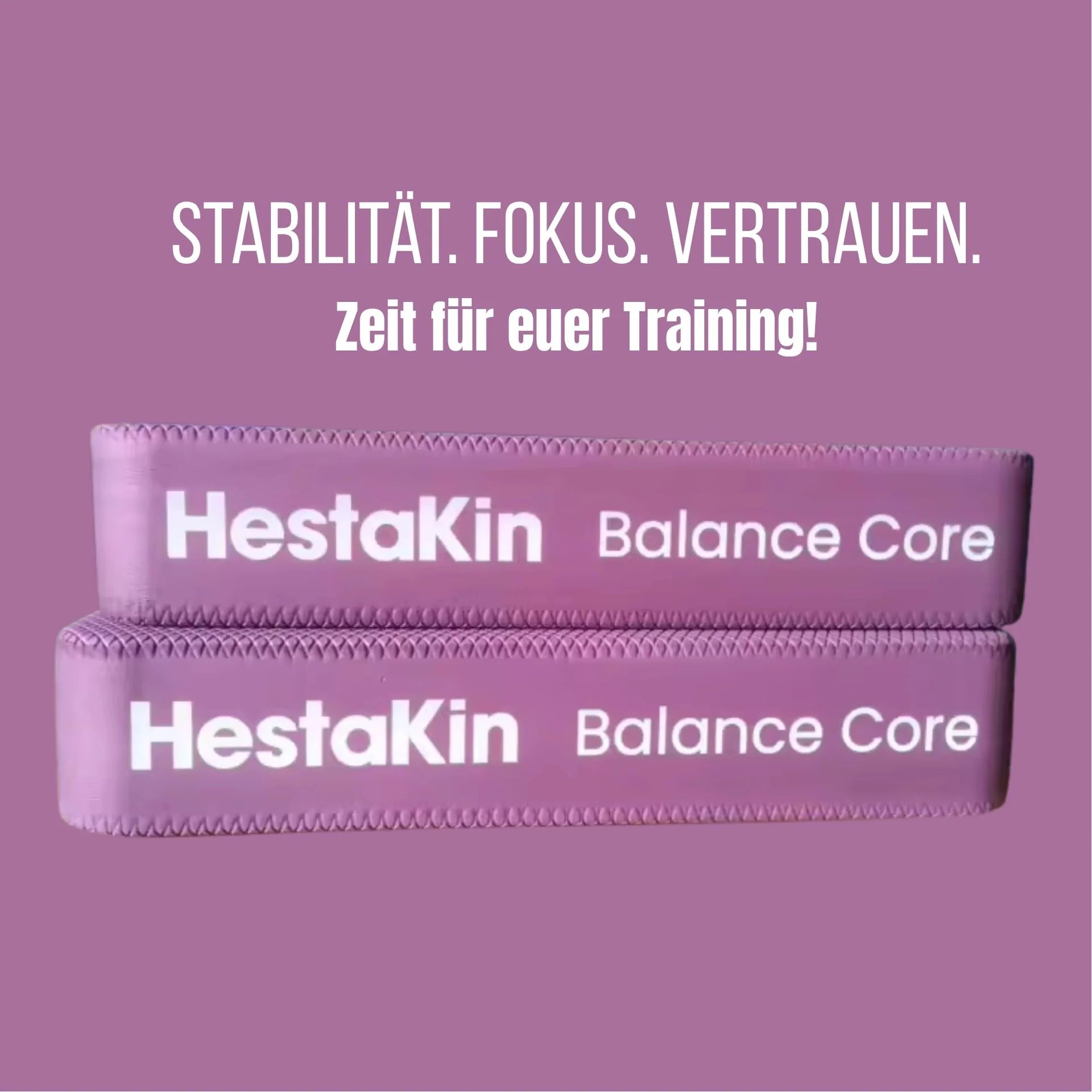 HestaKin Balance Core Pads – Balance Pads für Pferde mit Spruch und Logo