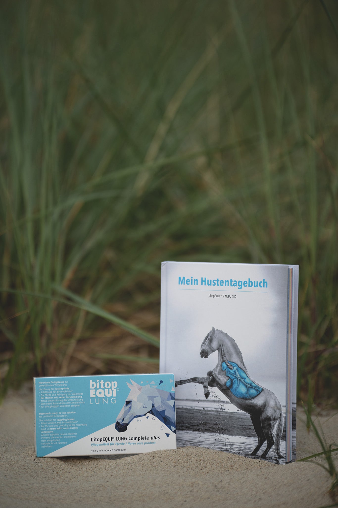 Bi-Medectoin Easy Breathe Ampullen am Strand – Produkt für freie Atmung mit dem Hustentagebuch 