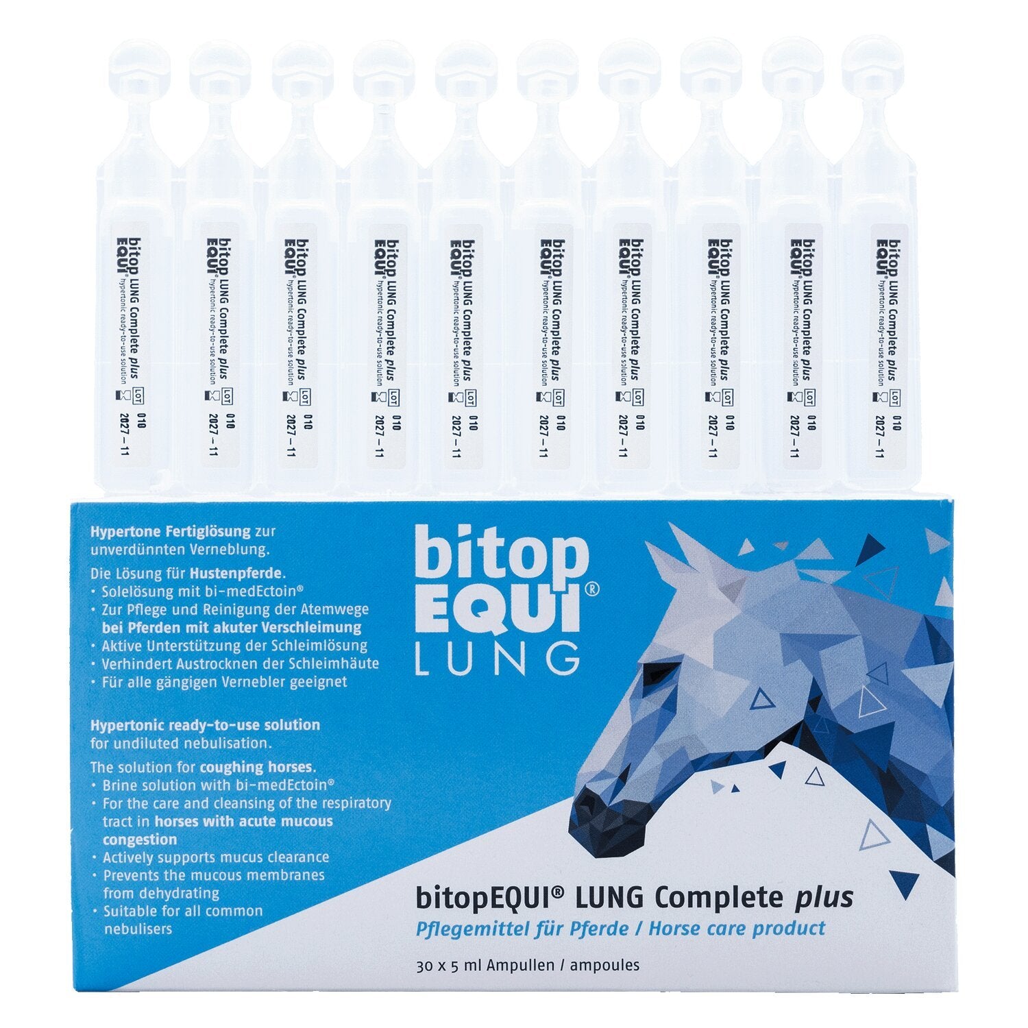 bitopEQUI® LUNG Complete plus – Inhalationslösung für Pferde bei Husten und Asthma