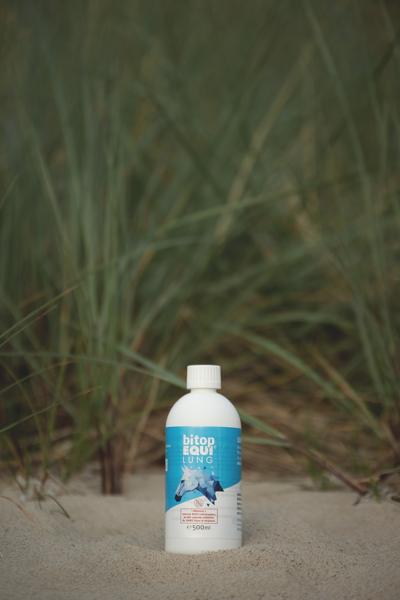 bitopEQUI LUNG Complete Inhalationslösung für Pferde vor Strandkulisse fotografiert