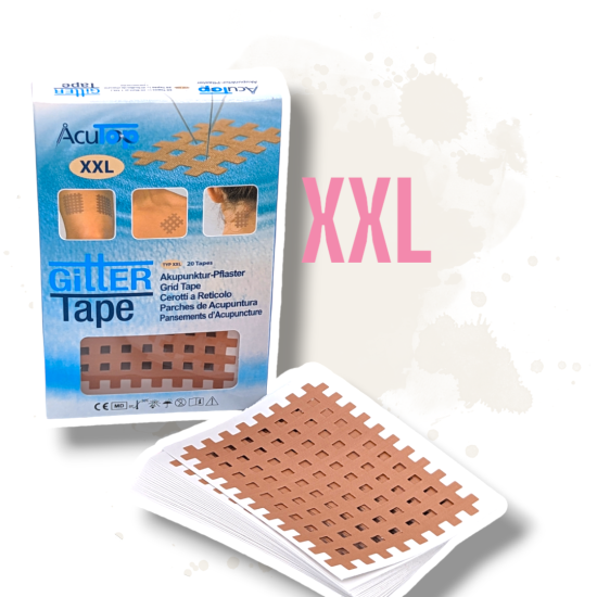 AcuTop Gittertape XXL in Beige - zur Anwendung auf Triggerpunkten und Meridianen
