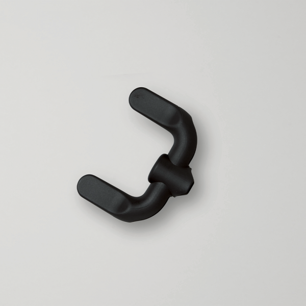 Novafon Physio-Set – U-förmige, schwarze Faszien-Gabel in Detailansicht