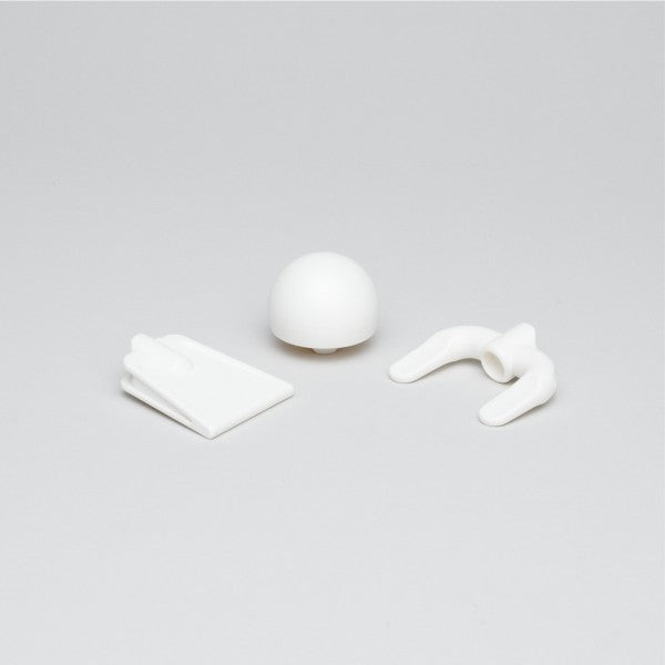 Novafon Physio-Set – Faszien-Ball, Faszien-Gabel und Faszien-Keil in Weiß als komplettes Aufsatz-Set für kabellose Geräte