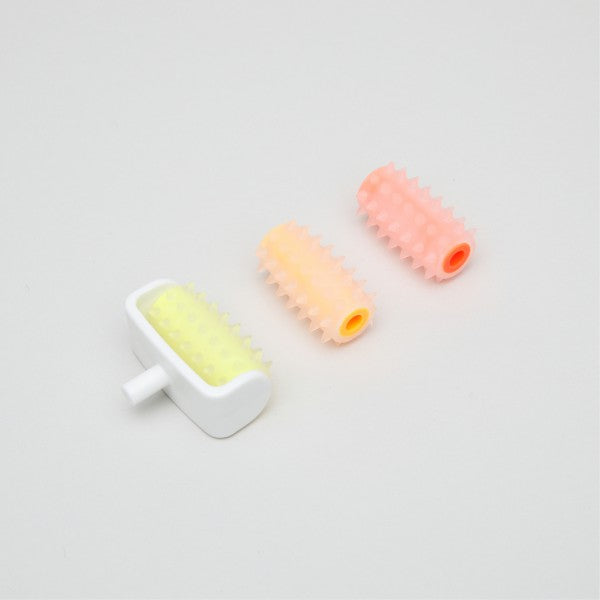 Novafon Sensi-Roller Set in Weiß - im Lieferumfang: drei strukturierte Massageaufsätze für Sensibilitäts- und Schmerztherapie