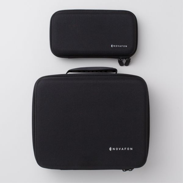 Novafon Transport Case Set mit großer und kleiner Tasche für sichere Aufbewahrung von Geräten und Zubehör