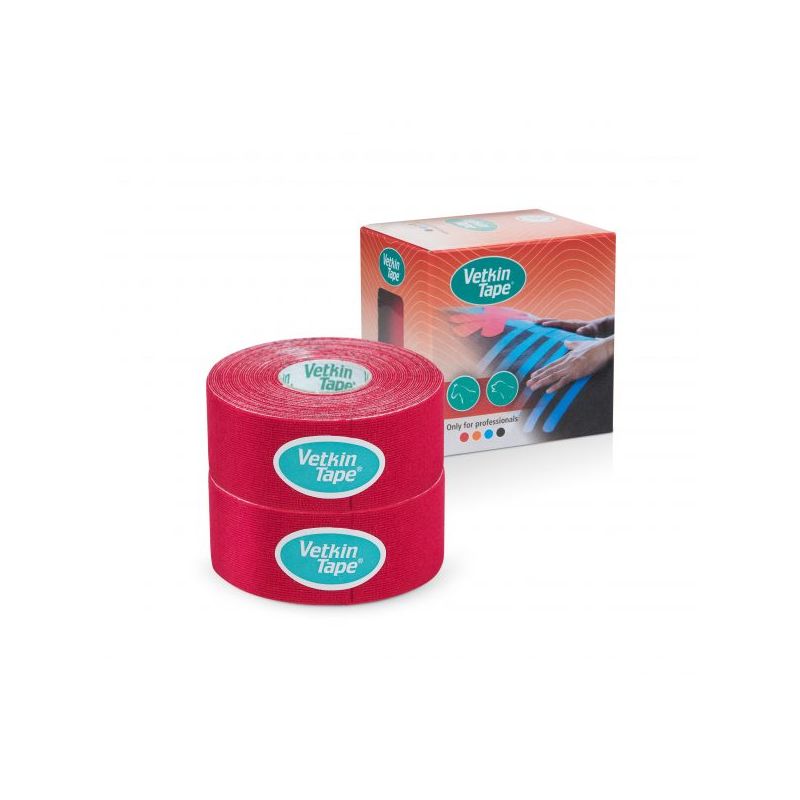 Vetkin Tape -Professionelles Kinesiologie Tape für Pferde und Tiere 3cm x 5m – 2 Rollen