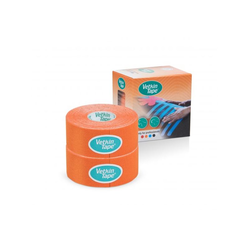 VetkinTape mit extra starker Acryl-Klebeschicht für sicheren Halt im Fell - 2er-Pack in Orange