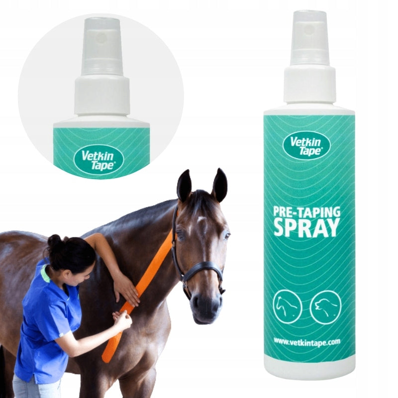 VetkinTape Clean Coat Pre-Taping Sprühflasche ohne FCKW - zur Fellsäuberung für optimales Kinesio Taping