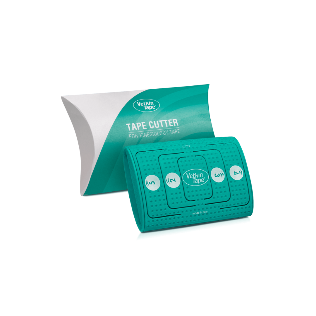 VetkinTape Cutter – 2 bis 5 Streifen aus 6 cm Tape schneiden. VetkinTape Zubehör für schnelles und sauberes Arbeiten
